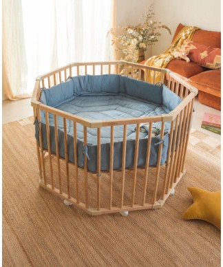 Tapis de parc Rond - Gris...