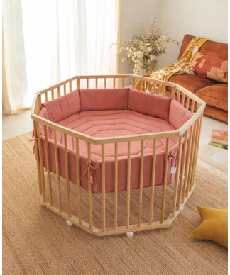 Tapis de parc Rond - Rose...