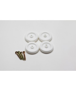 4 roulettes blanches pour...