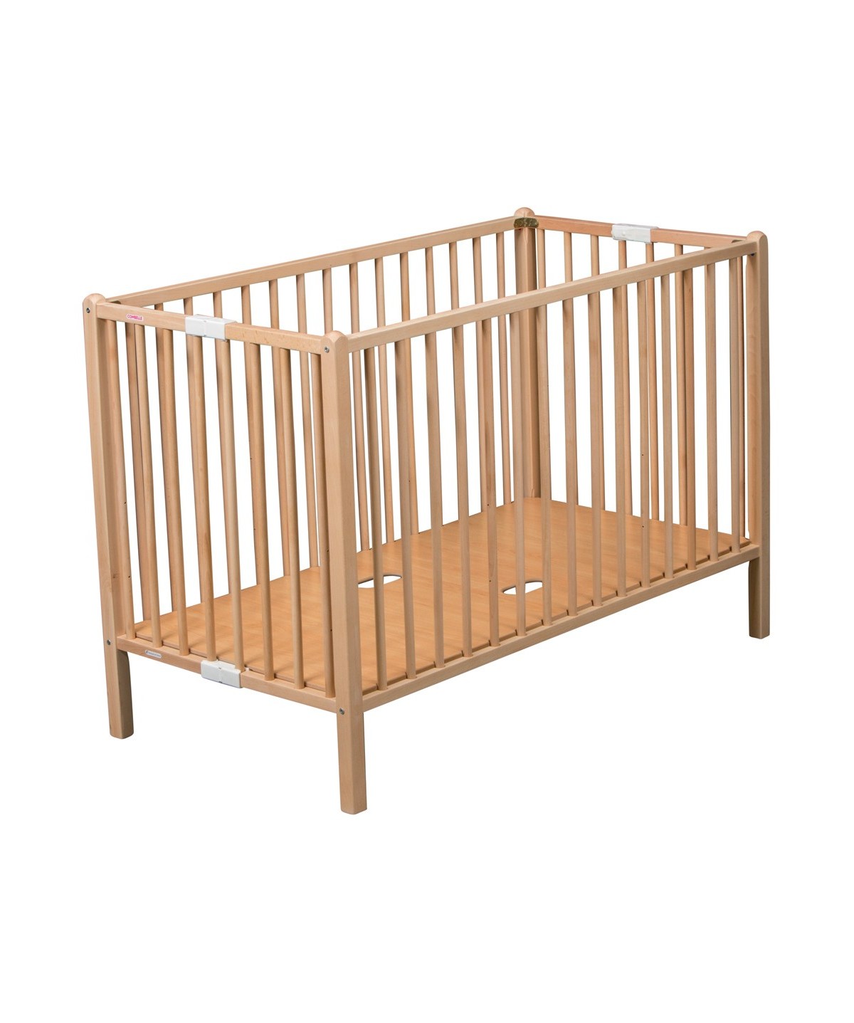 Lit bébé pliant 60x120 hêtre verni