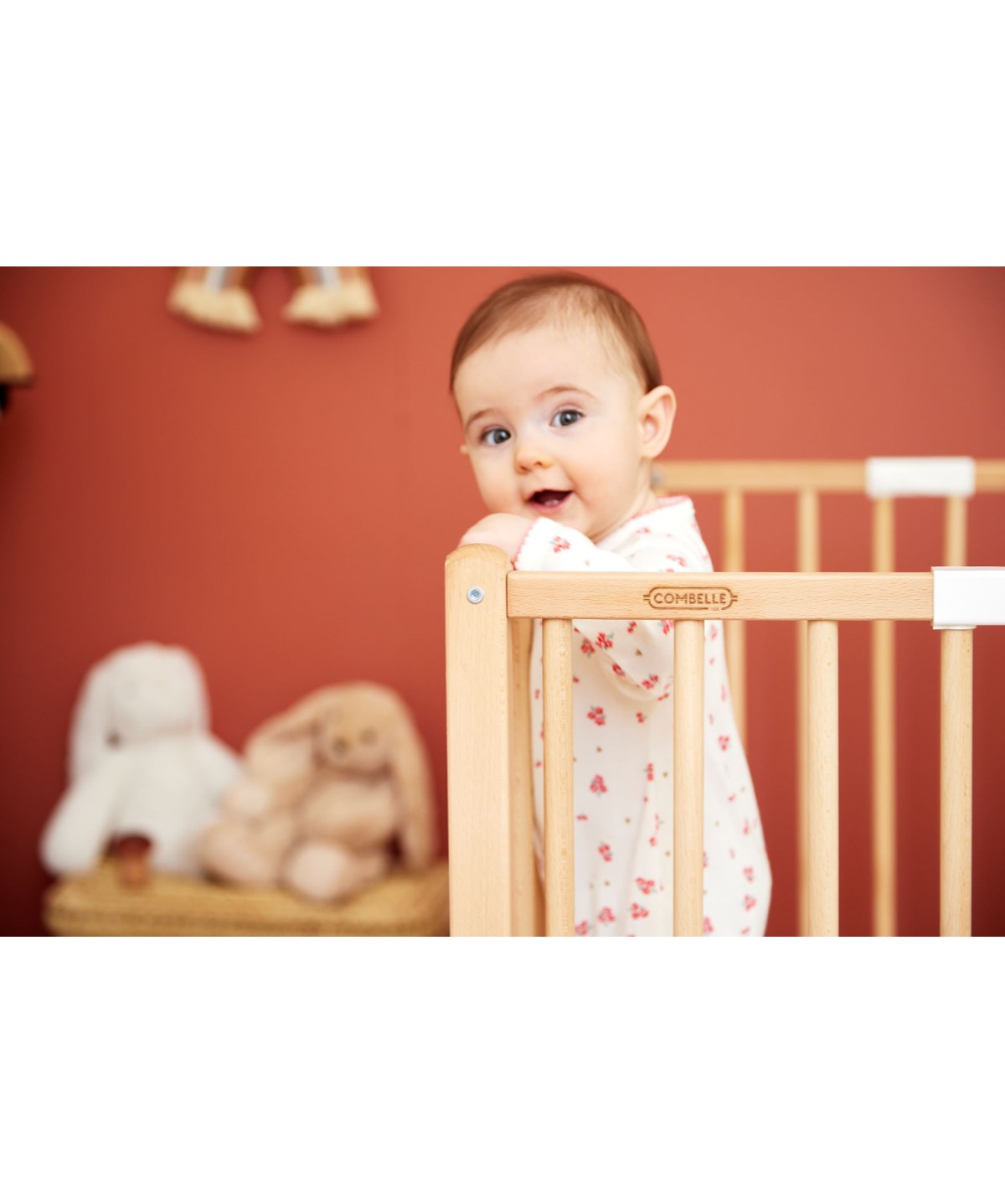 Lit bébé 60 x 120 cm à roulettes en bois - Combelle – Lulu au lit