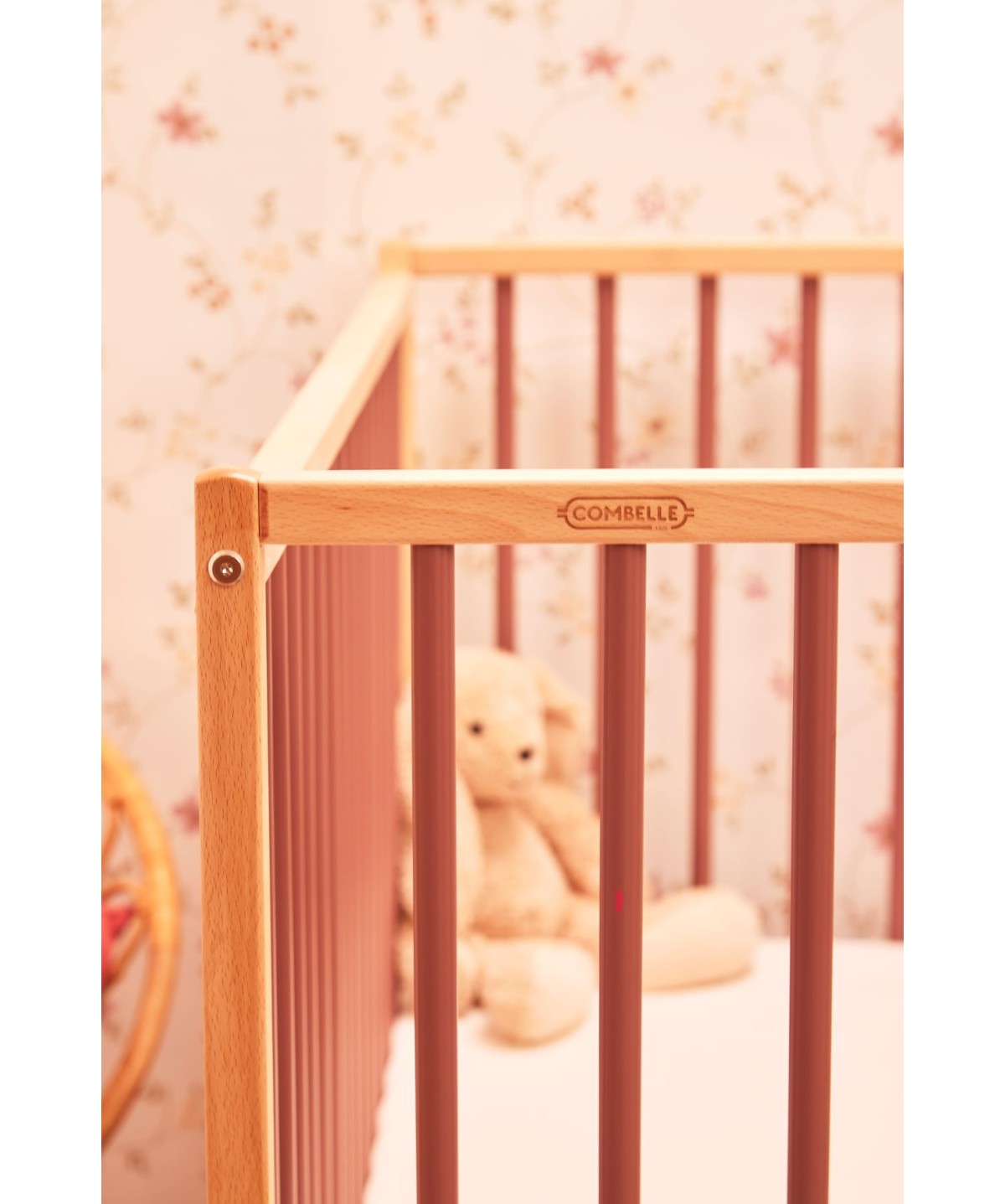 Lit bébé 70 x 140 cm à roulettes en bois - Combelle – Lulu au lit